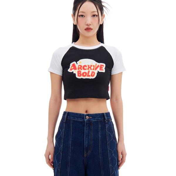 ARCHIVE BOLD (アーカイブボールド) AB POP STAR CROP TOP (BLACK) – UNDERSTUDY CLUB